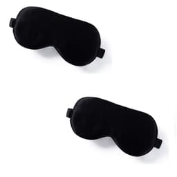 Sovemaske i silke, 2-pakning Sort