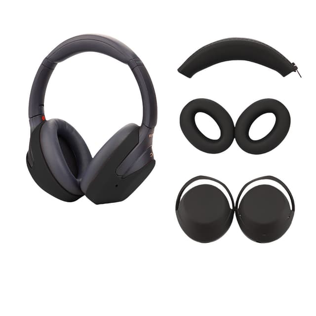 Öronkuddar, kåpor och kudde för huvudbåge till Sony WH-1000XM3/4 Svart
