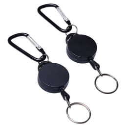Uttrekkbar jojo nøkkelring med karabinkrok, 2 stk. Black