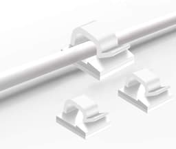 Selvklebende kabelholder 50-pakning Hvit