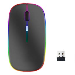 Trådløs Bluetooth-mus USB-lading Sølvgrå