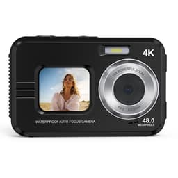 Undervannskamera vanntett 48MP/4K/16x zoom/dobbel skjerm/autofokus Sort