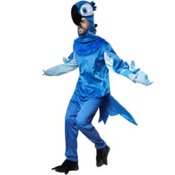 Prægtig blå papegøje kostume - XL