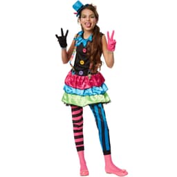 Pigekostume Crazy New Wave Clown - 104 (3-4y)
