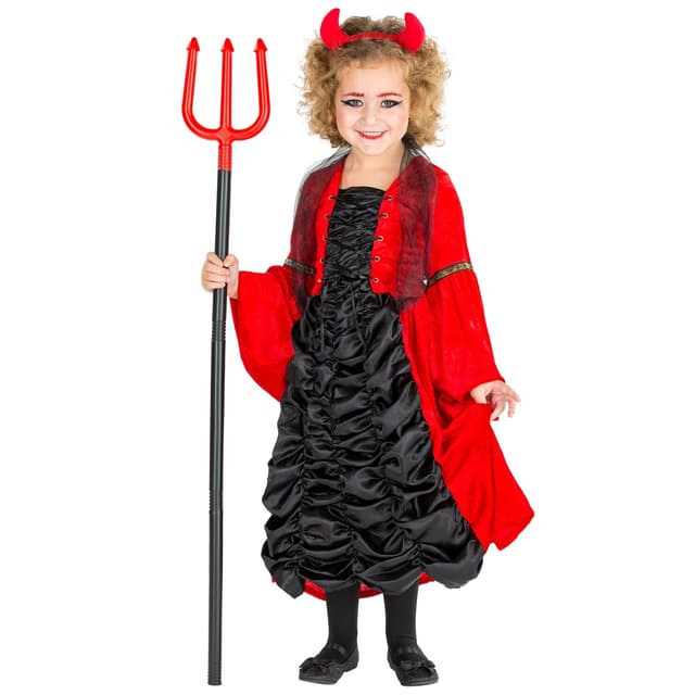Lille djævel i barok-stil børnekostume Halloween - 116 (5-7y)