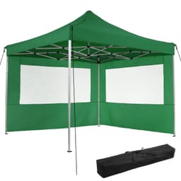 Easy up pavillon Olivia 3x3 m med 2 sidestykker - grøn