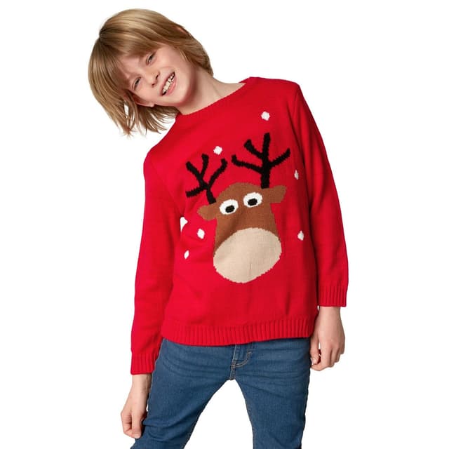 tectake Jultröja med renmotiv för barn