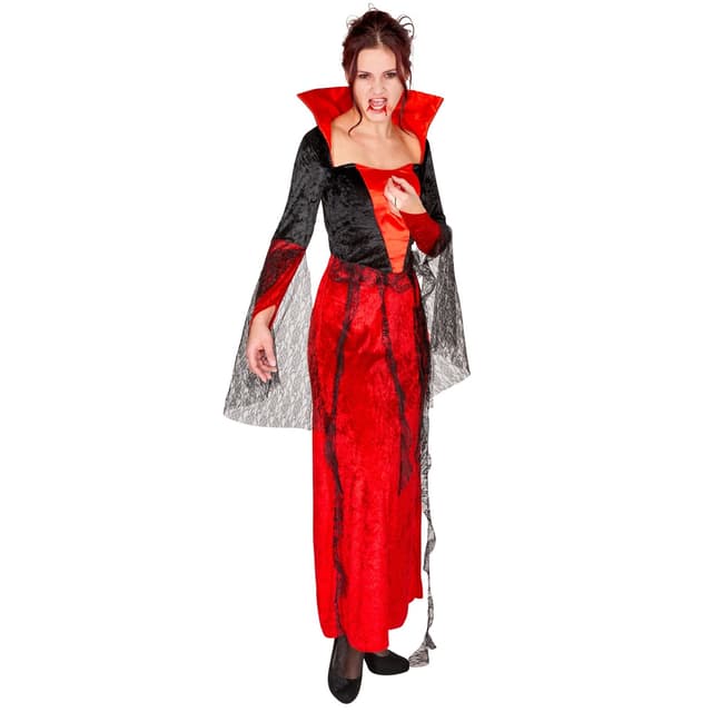 Klassisk vampyr halloweenkostume - L