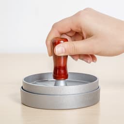 2 Burger press enkel - brun/sølv