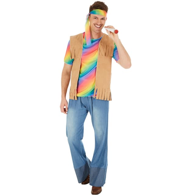 tectake Maskeraddräkt Herr Cool Hippie