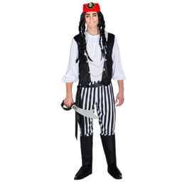tectake Maskeraddräkt för herr Råbarkad Piratkapten