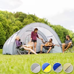 tectake Familjetält 6 personer - blå/gul