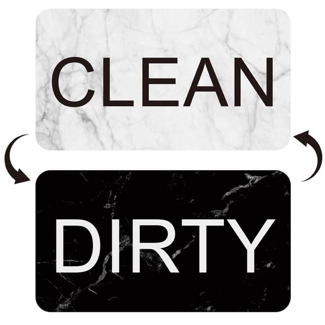 Magnet for oppvaskmaskin med vendbart skilt CLEAN / DIRTY