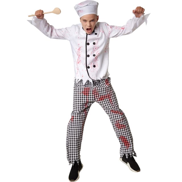Halloween kok børnekostume dreng - 128 (7-8y)