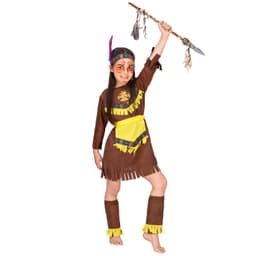 Indianerpigen Eagle Eye børnekostume - 116 (5-7y)