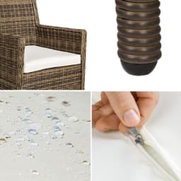 Sæt med 2 polyrattan havestole Côte d'Azur - sort/brun