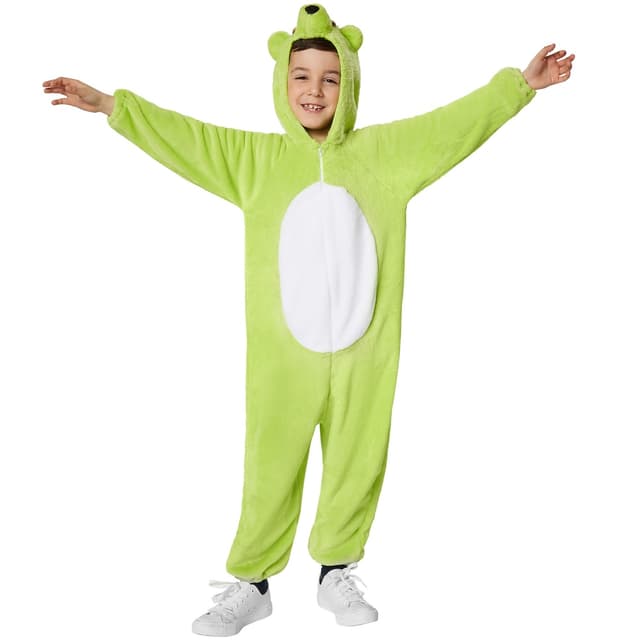 Børnekostume Grøn bjørn - 128 (7-8y)