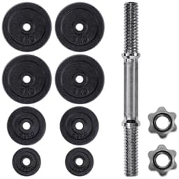 tectake Hantel förkromad - 30 kg