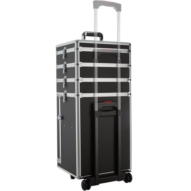 Makeupkuffert med 4 etager - sort