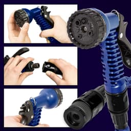 tectake Trädgårdsslang med sprinklermunstycke 1500 x 1.2 x 1.2 cm Blå