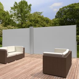 tectake Sidomarkis dubbel i Aluminium - 180 x 600 cm, grå