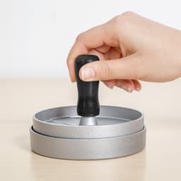 2 Bøfformer enkel - sort/sølv