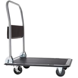 tectake Plattformsvagn med bromsar - svart, 150 kg
