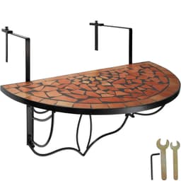 Sammenklappeligt altanbord Mosaik 75x65x62cm - terrakotta