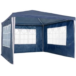 Partytelt, hagepaviljong med 3 sider 3x3 m - blå
