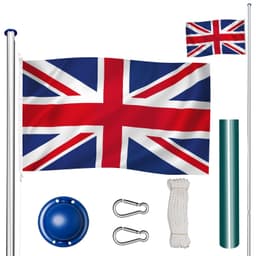 tectake Flaggstång i aluminium - UK