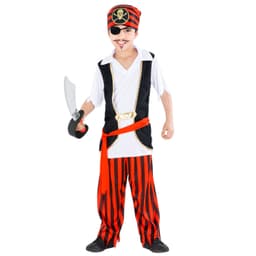 Kaptajn pirat børnekostume - 140 (9-10y)