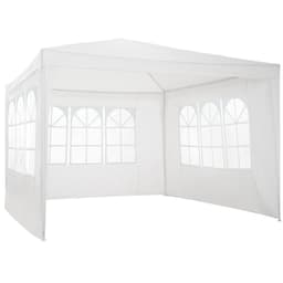 Partytelt, hagepaviljong med 3 sider 3x3 m - hvit