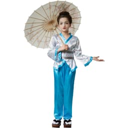 Asiatisk inspireret børnekostume - 140 (9-10y)