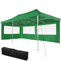 Easy up pavillon Viola 3x6 m med 2 sidestykker - grøn