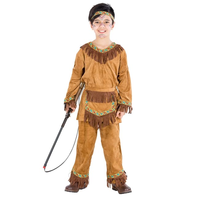 Indianeren Lille Bjørn børnekostume - 128 (8-10y)