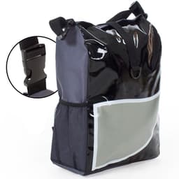 tectake Cykeltasker vandtætte 32 x 16 x 42 cm Sort/Grå