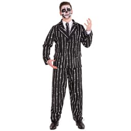 Døden i jakkesæt Halloweenkostume - XL