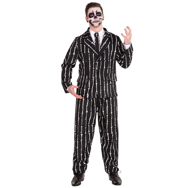 Døden i jakkesæt Halloweenkostume - S