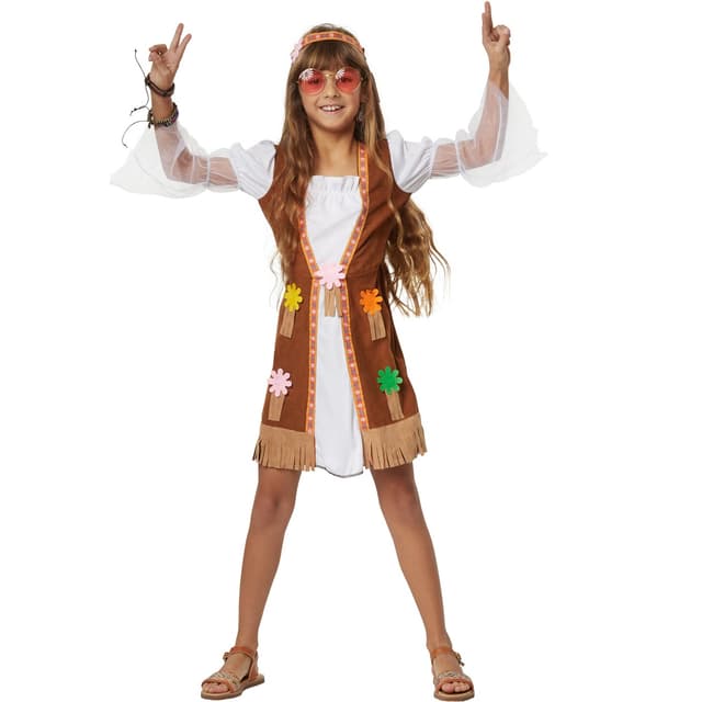 Groovy Hippie børnekostume - 158 (Fra 12 år)
