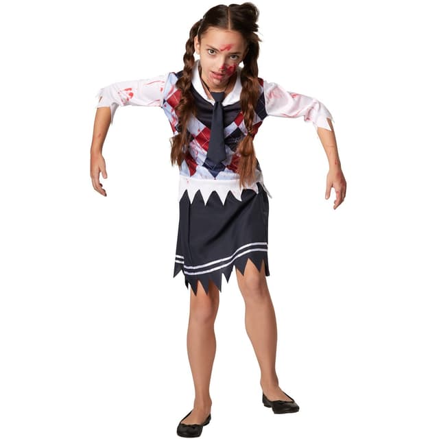 Halloween skolepige børnekostume - 140 (9-10y)