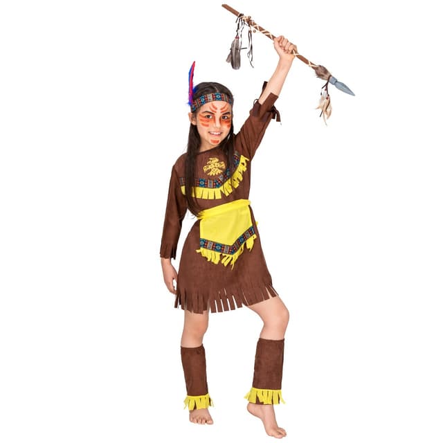 Indianerpigen Eagle Eye børnekostume - 140 (10-12y)