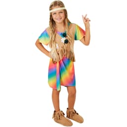 tectake 900202 Maskeraddräkt Hippie Blomsterbarn