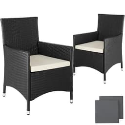 2 Poly rotting hagestoler i aluminium - svart