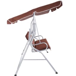 Hengesofa for 2 til 3 personer med tak 185x110x160cm - kaffe