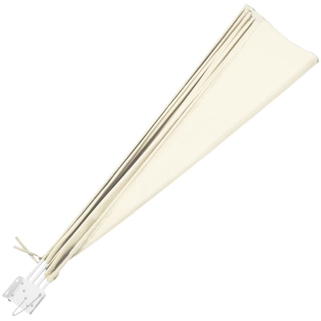 tectake Balkongskärm vikbar med väggfäste 140x7,5x140cm - beige