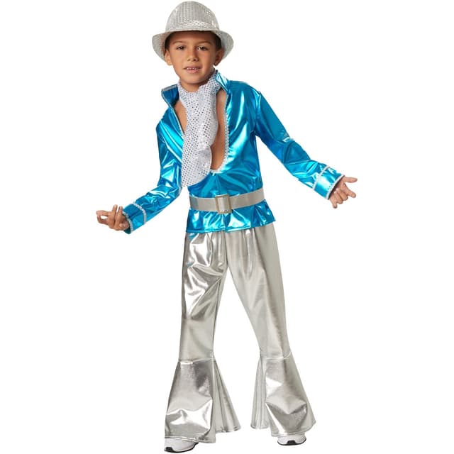 Disco dreng børnekostume - 116 (5-6y)