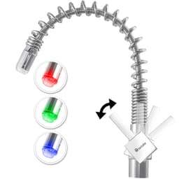 Blandebatteri kjøkken med LED belysning - sølv
