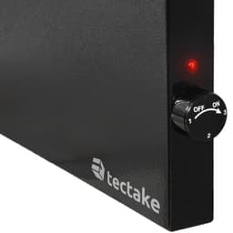 tectake Infraröd värmepanel med termostatreglering basic, vertikal 140 x 60 x 4 cm Svart