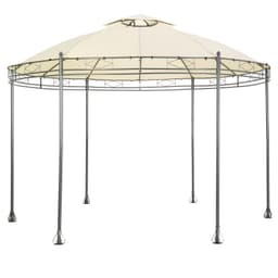 Hagepaviljong rund 350 cm - beige