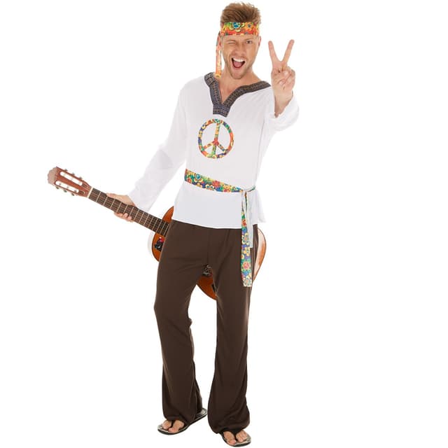 tectake Maskeraddräkt Herr Hippie Jimmy